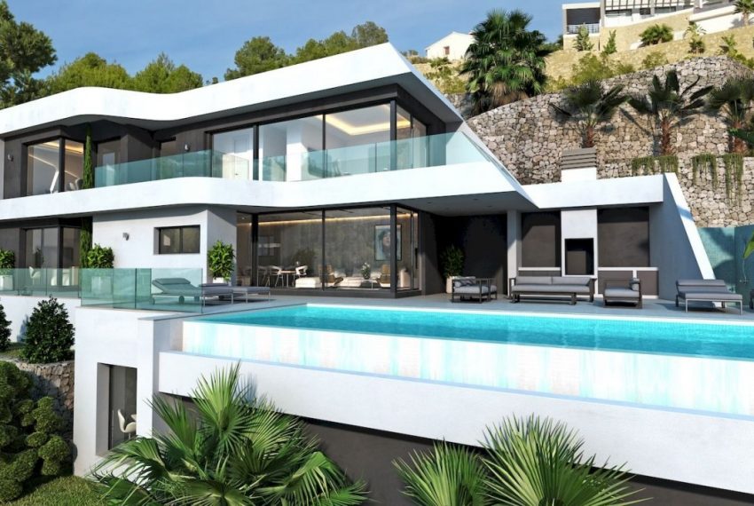 Brand new, recently finished South facing, modern style villa - Spain